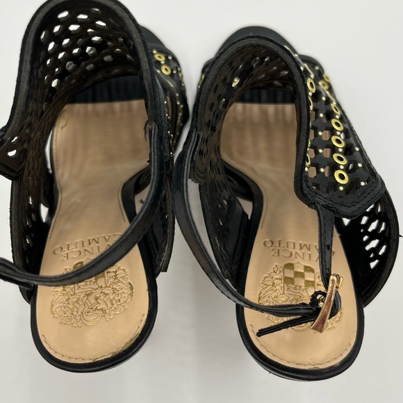 Vince Camuto 4” Black and Gold Leather Heels NWOT, excellent condition - Picture 10 of 17